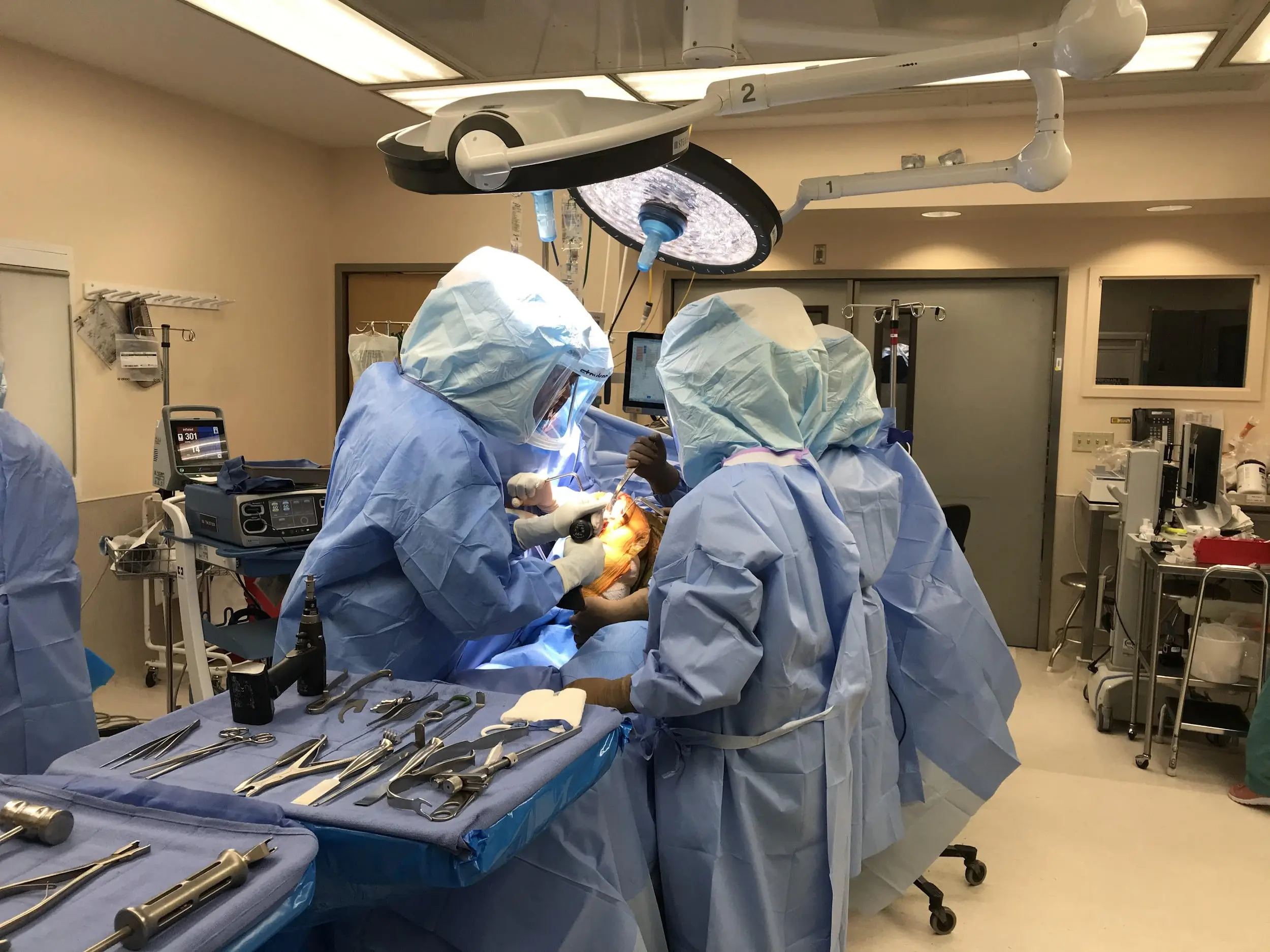 Doctors performing the actual surgery