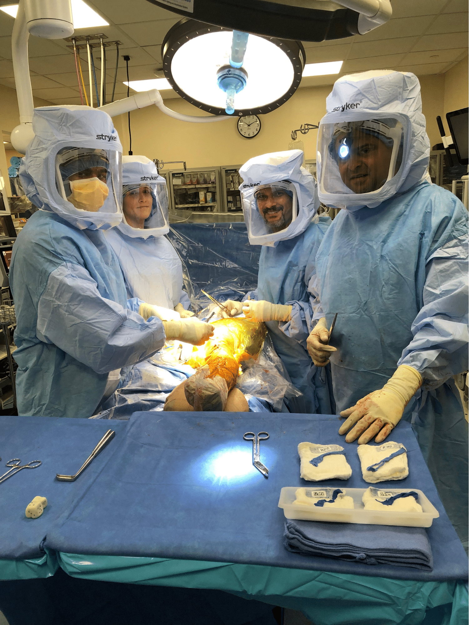 Doctors performing surgery