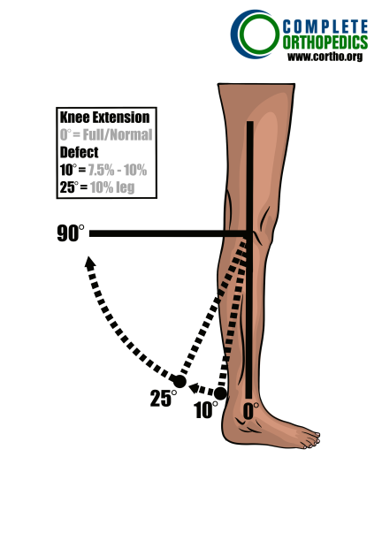 Knee-Extension to evaluate loss of motion to calculate scheduled loss of use for workers compensation patient
